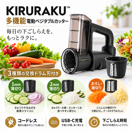 KIRURAKU™  電動ベジタブルカッター