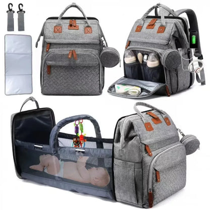 Mamore Bag™（マモレバッグ） 整理も安心もこれ1つ。3in1 多機能マザーズリュック（ベビーベッド付き）
