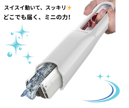 回転式ミニモップで簡単掃除｜携帯用・強力吸水
